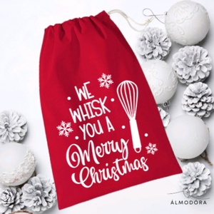Karácsonyi ajándékzsák, ajándékzacskó, ajándékkísérő, textilzsák, csomagoló, fenntartható - Meska.hu