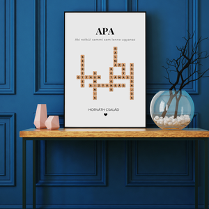 Apák Napi Egyedi Scrabble Stílusú Poszter � Apa, aki nélkül semmi sem lenne ugyanaz - otthon & életmód - dekoráció - kép & falikép - poszter - Meska.hu