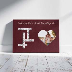 A Mi Kis Világunk � Személyre Szabott Családi Scrabble Kép Fotóval - Meska.hu