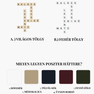 A Mi Kis Világunk � Személyre Szabott Családi Scrabble Kép Fotóval - otthon & életmód - dekoráció - kép & falikép - poszter - Meska.hu