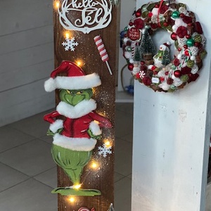 Grincs karácsonyi hazaváró állvány - 120 cm  - karácsony - karácsonyi kültéri dekoráció - Meska.hu