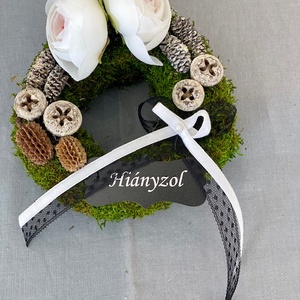 Pici mohakoszorú mindenszenteki sírdísz - Meska.hu