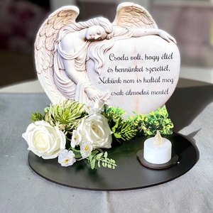 Csoda volt, hogy éltél talpas szív mindenszenteki sírdísz  - Meska.hu