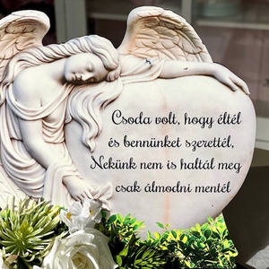 Csoda volt, hogy éltél talpas szív mindenszenteki sírdísz  - otthon & életmód - vallás - temetkezési tárgy - Meska.hu