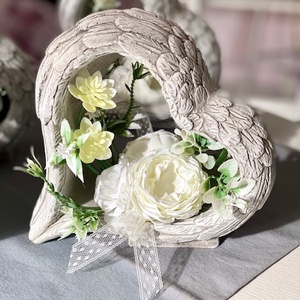 Álló szív mindenszenteki sírdísz - Meska.hu