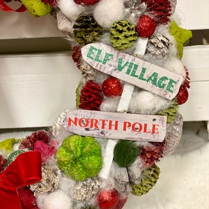 Elf manó karácsonyi ajtódísz  - karácsony - karácsonyi lakásdekoráció - karácsonyi ajtódíszek - Meska.hu