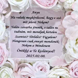 Virágos képkeret szülőköszöntő ajándék  - esküvő - emlék & ajándék - szülőköszöntő ajándék - Meska.hu