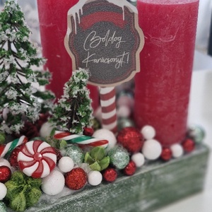 Grincs Boldog karit adventi asztaldísz - karácsony - adventi díszek - adventi asztaldísz - Meska.hu