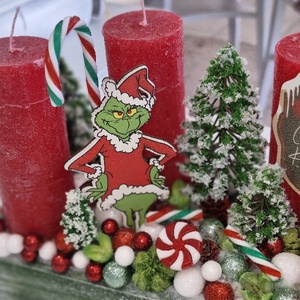 Grincs Boldog karit adventi asztaldísz - karácsony - adventi díszek - adventi asztaldísz - Meska.hu