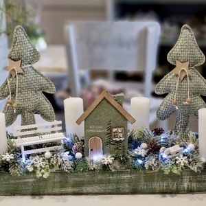 Téli erdő óriás adventi asztaldísz - karácsony - adventi díszek - adventi asztaldísz - Meska.hu