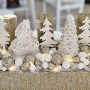 Pezsgő Jegesmaci adventi asztaldísz - karácsony - adventi díszek - adventi asztaldísz - Meska.hu