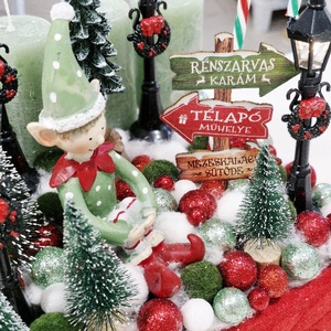 Manófiú adventi asztaldísz - karácsony - adventi díszek - adventi asztaldísz - Meska.hu
