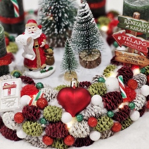 Klasszikus Mikulásos adventi asztaldísz - karácsony - adventi díszek - adventi koszorú - Meska.hu