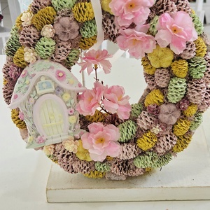 Tündérlak tavaszi ajtódísz  - otthon & életmód - dekoráció - ajtó- és ablak dekoráció - ajtódísz & kopogtató - Meska.hu