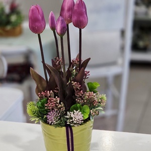 Különleges tulipános tavaszi asztaldísz  - otthon & életmód - dekoráció - asztal és polc dekoráció - asztaldísz - Meska.hu