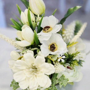 Menta kaspós tulipános tavaszi asztaldísz  - otthon & életmód - dekoráció - asztal és polc dekoráció - asztaldísz - Meska.hu