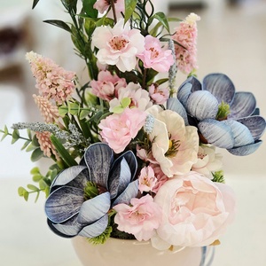 Óriás kék magnóliás tavaszi asztaldísz  - otthon & életmód - dekoráció - asztal és polc dekoráció - asztaldísz - Meska.hu