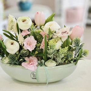 Vzs desing menta csónakos tavaszi asztaldísz  - otthon & életmód - dekoráció - asztal és polc dekoráció - asztaldísz - Meska.hu