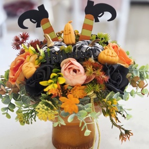 Bosziláb kehelyben halloweeni asztaldísz  - otthon & életmód - dekoráció - halloween - halloweeni asztaldísz - Meska.hu