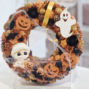 Múmia világítós halloweeni ajtódísz , Otthon & Életmód, Dekoráció, Halloween, Halloweeni ajtódíszek és ablakdíszek, Virágkötés, MESKA