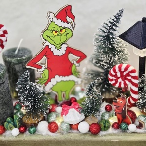 Grincs Talpas faláda adventi asztaldísz  - karácsony - adventi díszek - adventi koszorú - Meska.hu