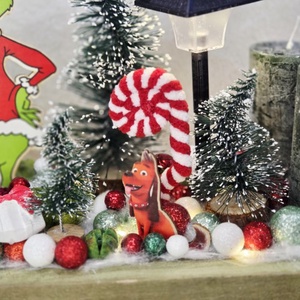 Grincs Talpas faláda adventi asztaldísz  - karácsony - adventi díszek - adventi koszorú - Meska.hu