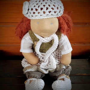 Waldorf baba - horgolt ruhácskákkal - játék & sport - baba & babaház - baba - Meska.hu