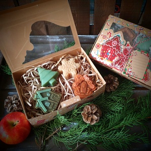 Kézműves szappanok karácsonyi díszdobozban - szépségápolás - szappan & fürdés - kézműves szappan - Meska.hu