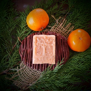 Mandarinos-mákos szappan sheavajjal - szépségápolás - szappan & fürdés - kézműves szappan - Meska.hu