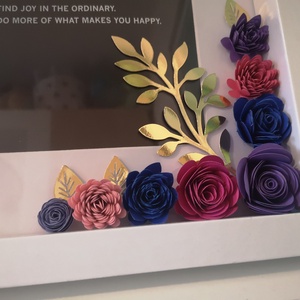 Képkeret - 3D virág díszítéssel - Meska.hu