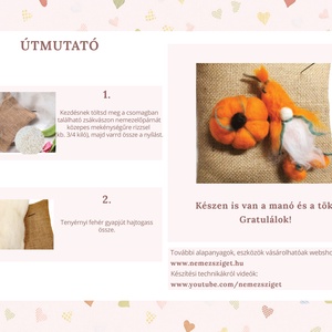 Alkotócsomag tűnemez manó és tök  - diy (csináld magad) - egységcsomag - Meska.hu