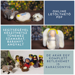 PDF Tűnemez szamár, bárány, angyal figurák-Betlehem online PDF - diy (csináld magad) - szabásminta, útmutató - Meska.hu