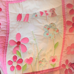 Pitypangos, patchwork babatakaró, ovis takaró párnával - otthon & életmód - babaszoba, gyerekszoba - babatakaró, gyerek pléd - Meska.hu