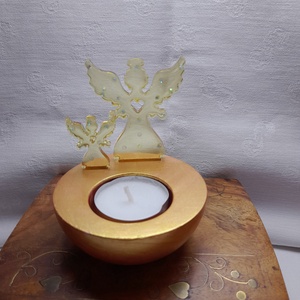 Angyal mécsestartó, Karácsony, Adventi díszek, Adventi asztaldísz, , MESKA