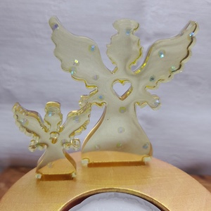 Angyal mécsestartó - karácsony - adventi díszek - adventi asztaldísz - Meska.hu