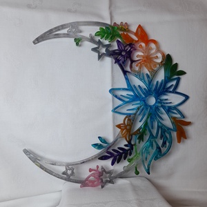 Lótusz,hold fali dísz - Meska.hu