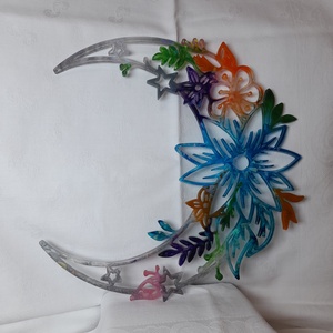 Lótusz,hold fali dísz - otthon & életmód - dekoráció - fali és függő dekoráció - álomfogó - Meska.hu