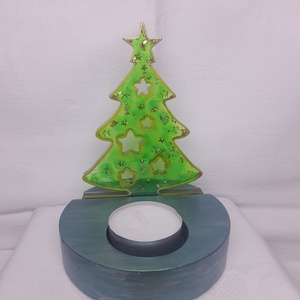 Karácsonyi mécsestartó  - karácsony - adventi díszek - adventi asztaldísz - Meska.hu