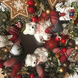 Macis ajtódísz - karácsony - Meska.hu