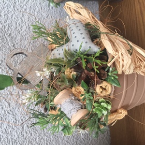 Tulipános  asztaldísz vödörben - otthon & életmód - dekoráció - Meska.hu