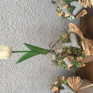 Tulipános  asztaldísz vödörben - otthon & életmód - dekoráció - Meska.hu