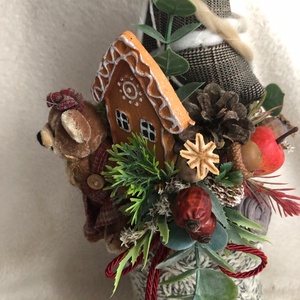 Karácsonyi egyedi textildekor asztaldísz - karácsony - adventi díszek - adventi asztaldísz - Meska.hu