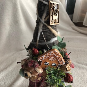 Karácsonyi egyedi textildekor asztaldísz - karácsony - adventi díszek - adventi asztaldísz - Meska.hu