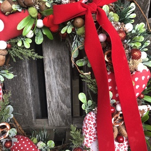 Karácsonyi ajtódísz vidéki hangulatban - karácsony - karácsonyi lakásdekoráció - karácsonyi ajtódíszek - Meska.hu