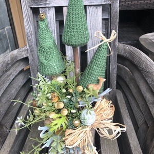 Karácsonyi asztaldísz kötöttben - Meska.hu