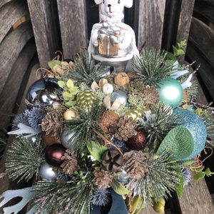 Karácsonyi asztaldísz egérkirállyal - Meska.hu