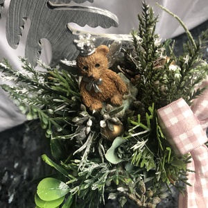 Karácsonyi asztaldísz kis fém vödörben maci királyfi - karácsony - karácsonyi lakásdekoráció - ünnepi asztaldekoráció - Meska.hu