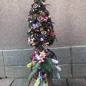 Karácsonyi lakásdekoráció textil szivecskékkel  - Meska.hu