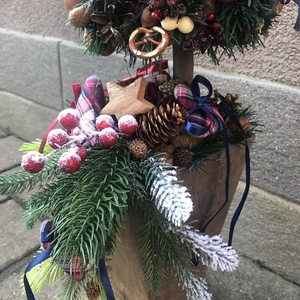 Karácsonyi lakásdekoráció textil szivecskékkel  - karácsony - karácsonyi lakásdekoráció - ünnepi asztaldekoráció - Meska.hu