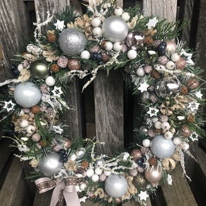 Karácsonyi ajtókopogtató kicsit pasztellben - Meska.hu